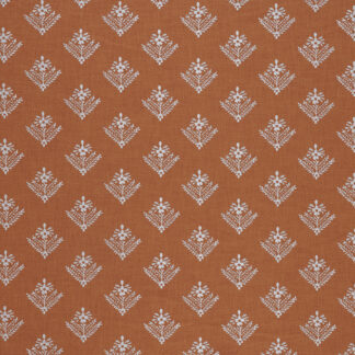 LADY FERN EMBROIDERY Tomato - Laura Ashley Curtain Fabric
