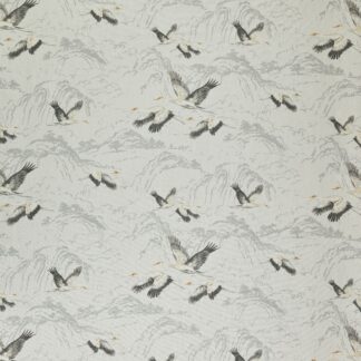 ANIMALIA Silver - Laura Ashley Curtain Fabric
