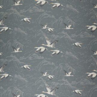 ANIMALIA Steel - Laura Ashley Curtain Fabric